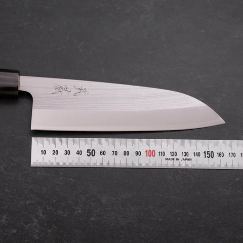 Santoku AUS-10 Polished Buffalo Wenge Handle 165mm-[Musashi]-[Japanese-Kitchen-Knives]