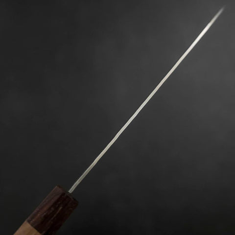 Santoku AUS-10 Tsuchime Damascus Shitan Walnut Handle 180mm-[Musashi]-[Japanese-Kitchen-Knives]
