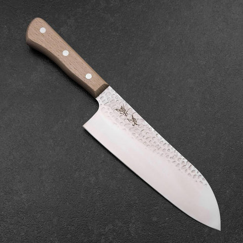 Santoku AUS-6 Tsuchime Western Handle 180mm (7”)-[Musashi]-[Japanese-Kitchen-Knives]