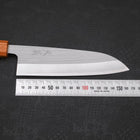 Santoku AUS-8 Polished Oak Handle 165mm-[Musashi]-[Japanese-Kitchen-Knives]