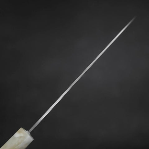 Santoku AUS-8 Polished Ocean White Handle 165mm-[Musashi]-[Japanese-Kitchen-Knives]