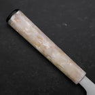 Santoku AUS-8 Polished Ocean White Handle 165mm-[Musashi]-[Japanese-Kitchen-Knives]