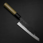 Santoku Blue Steel #1 Kurouchi Buffalo Magnolia Handle 165mm-[Musashi]-[Japanese-Kitchen-Knives]