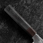 Santoku Blue Steel #1 Stainless Clad Kurouchi Black Urushi Handle 165m-[Musashi]-[Japanese-Kitchen-Knives]