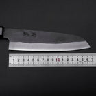 Santoku Blue Steel #1 Stainless Clad Kurouchi Dark Blue Urushi Handle 170mm (6.7”)-[Musashi]-[Japanese-Kitchen-Knives]