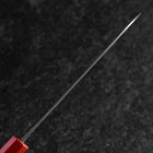 Santoku Blue Steel #1 Stainless Clad Polished Red and Black Urushi Handle 165mm (6.5”)-[Musashi]-[Japanese-Kitchen-Knives]