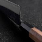 Santoku Blue Steel #2 Kurouchi Buffalo Walnut Handle 165mm-[Musashi]-[Japanese-Kitchen-Knives]