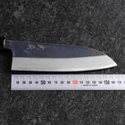Santoku Blue Steel #2 Kurouchi Buffalo Walnut Handle 165mm-[Musashi]-[Japanese-Kitchen-Knives]