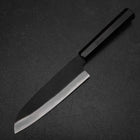 Santoku Blue Steel #2 Kurouchi Chokin Cheetah Buffalo Ebony Handle 165mm-[Musashi]-[Japanese-Kitchen-Knives]