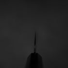 Santoku Blue Steel #2 Kurouchi Chokin Crane Buffalo Ebony Handle 165mm (6.5”)-[Musashi]-[Japanese-Kitchen-Knives]