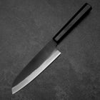 Santoku Blue Steel #2 Kurouchi Chokin Koi Buffalo Ebony Handle 165mm-[Musashi]-[Japanese-Kitchen-Knives]