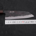 Santoku Blue Steel #2 Kurouchi Ebony Handle 165mm (6.5”)-[Musashi]-[Japanese-Kitchen-Knives]