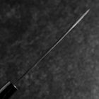 Santoku Blue Steel #2 Kurouchi Zelkova Round Handle 150mm-[Musashi]-[Japanese-Kitchen-Knives]