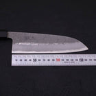 Santoku Blue Steel #2 Nashiji Stainless Clad Ebony Handle 165mm (6.5”)-[Musashi]-[Japanese-Kitchen-Knives]