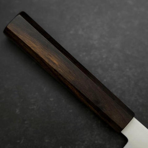 Santoku Blue Steel #2 Polished Ebony Handle 180mm (7”)-[Musashi]-[Japanese-Kitchen-Knives]