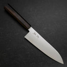 Santoku Blue Steel #2 Polished Ebony Handle 180mm (7”)-[Musashi]-[Japanese-Kitchen-Knives]