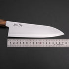 Santoku Blue Steel #2 Polished Olive Handle 170mm-[Musashi]-[Japanese-Kitchen-Knives]