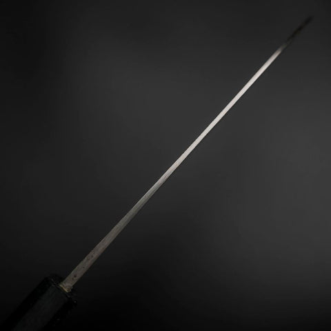 Santoku Blue Steel #2 Stainless Clad Nashiji Dark Blue Urushi Handle 165mm (6.5”)-[Musashi]-[Japanese-Kitchen-Knives]