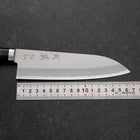 Santoku Blue Steel #2 Stainless Clad Western Handle 165mm-[Musashi]-[Japanese-Kitchen-Knives]