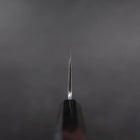 Santoku Blue Steel #2 Suminagashi Buffalo Ebony Handle 170mm (6.7”)-[Musashi]-[Japanese-Kitchen-Knives]