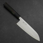Santoku Blue Super Polished Buffalo Ebony Handle 165mm (6.5”)-[Musashi]-[Japanese-Kitchen-Knives]
