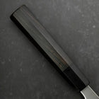Santoku Blue Super Polished Buffalo Ebony Handle 165mm-[Musashi]-[Japanese-Kitchen-Knives]