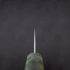 Santoku Blue Super Polished Maple Green Handle 180mm-[Musashi]-[Japanese-Kitchen-Knives]
