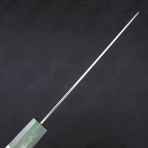 Santoku Blue Super Polished Maple Green Handle 180mm-[Musashi]-[Japanese-Kitchen-Knives]