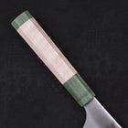 Santoku Blue Super Polished Maple Green Handle 180mm-[Musashi]-[Japanese-Kitchen-Knives]