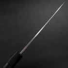 Santoku Blue Steel #2 Damascus Buffalo Ebony Handle 165mm-[Musashi]-[Japanese-Kitchen-Knives]
