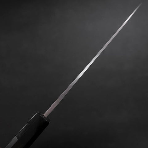 Santoku Blue Steel #2 Damascus Buffalo Ebony Handle 165mm-[Musashi]-[Japanese-Kitchen-Knives]