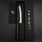 Santoku Blue Steel #2 Kurouchi Dark Blue Urushi Handle 165mm-[Musashi]-[Japanese-Kitchen-Knives]