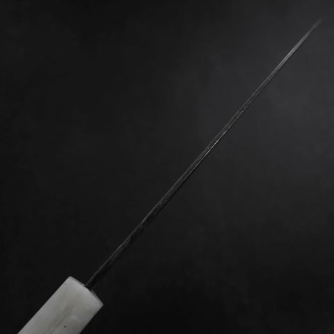 Santoku Blue Steel #2 Kurouchi Ocean Black White Gold Handle 165mm-[Musashi]-[Japanese-Kitchen-Knives]