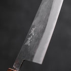 Santoku Blue Steel #2 Kurouchi Sumi Urushi Handle 165mm-[Musashi]-[Japanese-Kitchen-Knives]