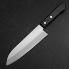 Santoku Blue Steel #2 Polished Western Handle 165mm-[Musashi]-[Japanese-Kitchen-Knives]