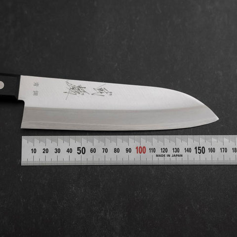 Santoku Blue Steel #2 Polished Western Handle 165mm-[Musashi]-[Japanese-Kitchen-Knives]