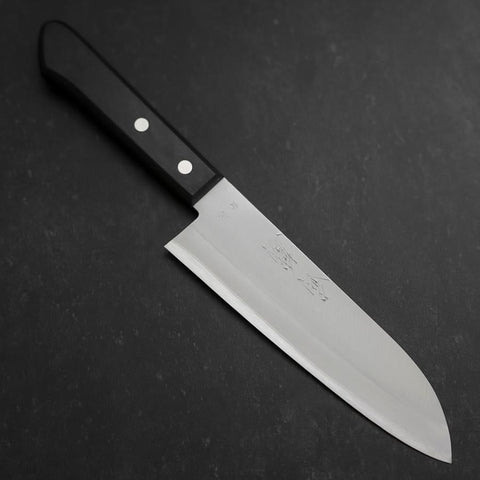 Santoku Blue Steel #2 Polished Western Handle 165mm-[Musashi]-[Japanese-Kitchen-Knives]