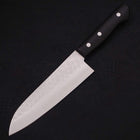 Santoku Blue Steel #2 Tsuchime Stainless Clad Western Handle 170mm-[Musashi]-[Japanese-Kitchen-Knives]