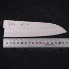 Santoku Blue Steel #2 Tsuchime Stainless Clad Western Handle 170mm-[Musashi]-[Japanese-Kitchen-Knives]