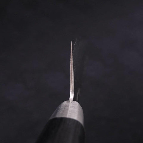 Santoku Blue Steel #2 Tsuchime Stainless Clad Western Handle 175mm-[Musashi]-[Japanese-Kitchen-Knives]