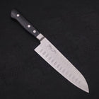 Santoku Blue Steel #2 Tsuchime Stainless Clad Western Handle 175mm-[Musashi]-[Japanese-Kitchen-Knives]