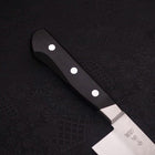 Santoku Blue Steel #2 Tsuchime Stainless Clad Western Handle 180mm-[Musashi]-[Japanese-Kitchen-Knives]