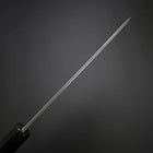 Santoku Cobalt Stainless HRC62 Kurouchi Damascus Buffalo Ebony Handle 165mm-[Musashi]-[Japanese-Kitchen-Knives]