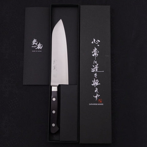 Santoku HAP-40 Polished Western Handle 170mm-[Musashi]-[Japanese-Kitchen-Knives]