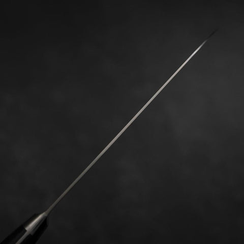 Santoku Molybdenum Polished Western Purple Handle 180mm-[Musashi]-[Japanese-Kitchen-Knives]