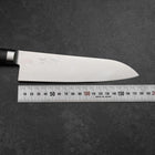 Santoku Molybdenum Polished Western Purple Handle 180mm-[Musashi]-[Japanese-Kitchen-Knives]