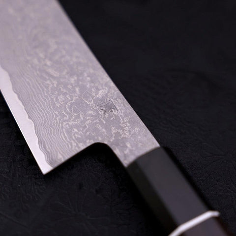 Santoku SG-2 Damascus Buffalo Ebony Handle 165mm (6.5”)-[Musashi]-[Japanese-Kitchen-Knives]