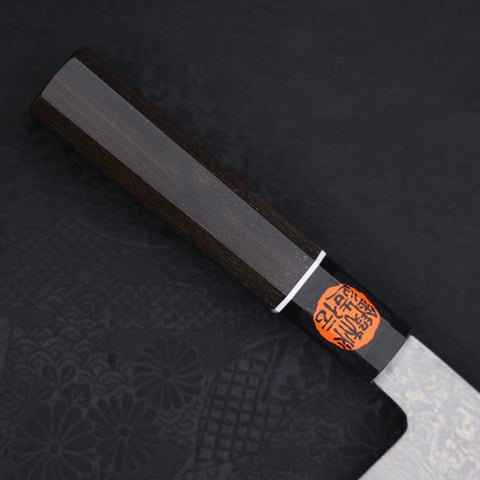 Santoku SG-2 Damascus Buffalo Ebony Handle 165mm (6.5”)-[Musashi]-[Japanese-Kitchen-Knives]