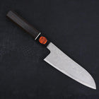 Santoku SG-2 Damascus Buffalo Ebony Handle 165mm (6.5”)-[Musashi]-[Japanese-Kitchen-Knives]