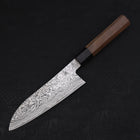 Santoku SG-2 Damascus Walnut Handle 165mm-[Musashi]-[Japanese-Kitchen-Knives]